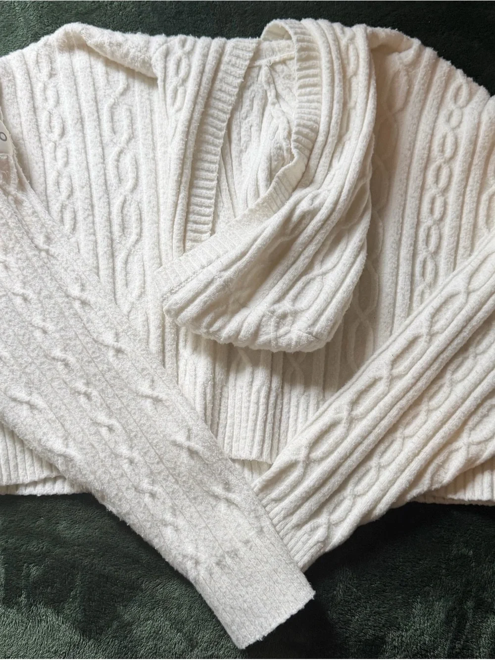Cozy Cable-Knit Hooded Sweater in Cream